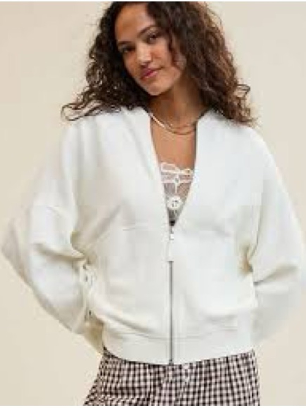 AERIE - Full Zip Fleece Bomber Jacket Sz Large